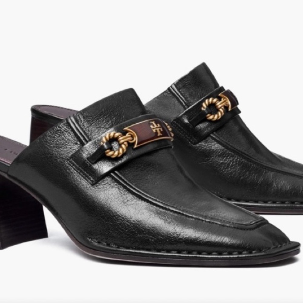 Tory Burch Women's Perrine Mule Pumps with Gold & Enamel Hardware